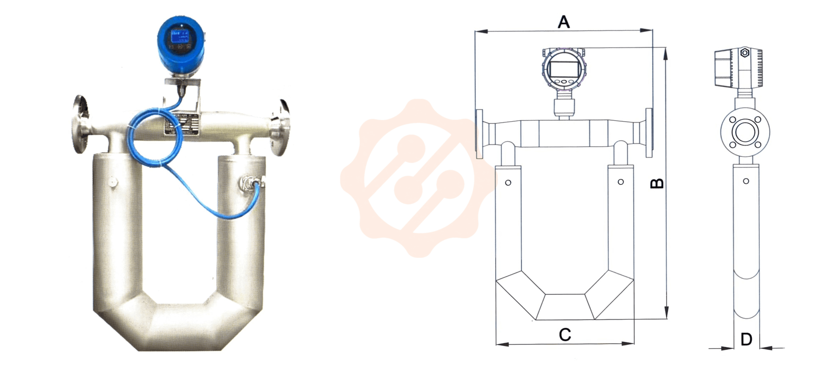 Coriolis Mass Flowmeter - Diagram