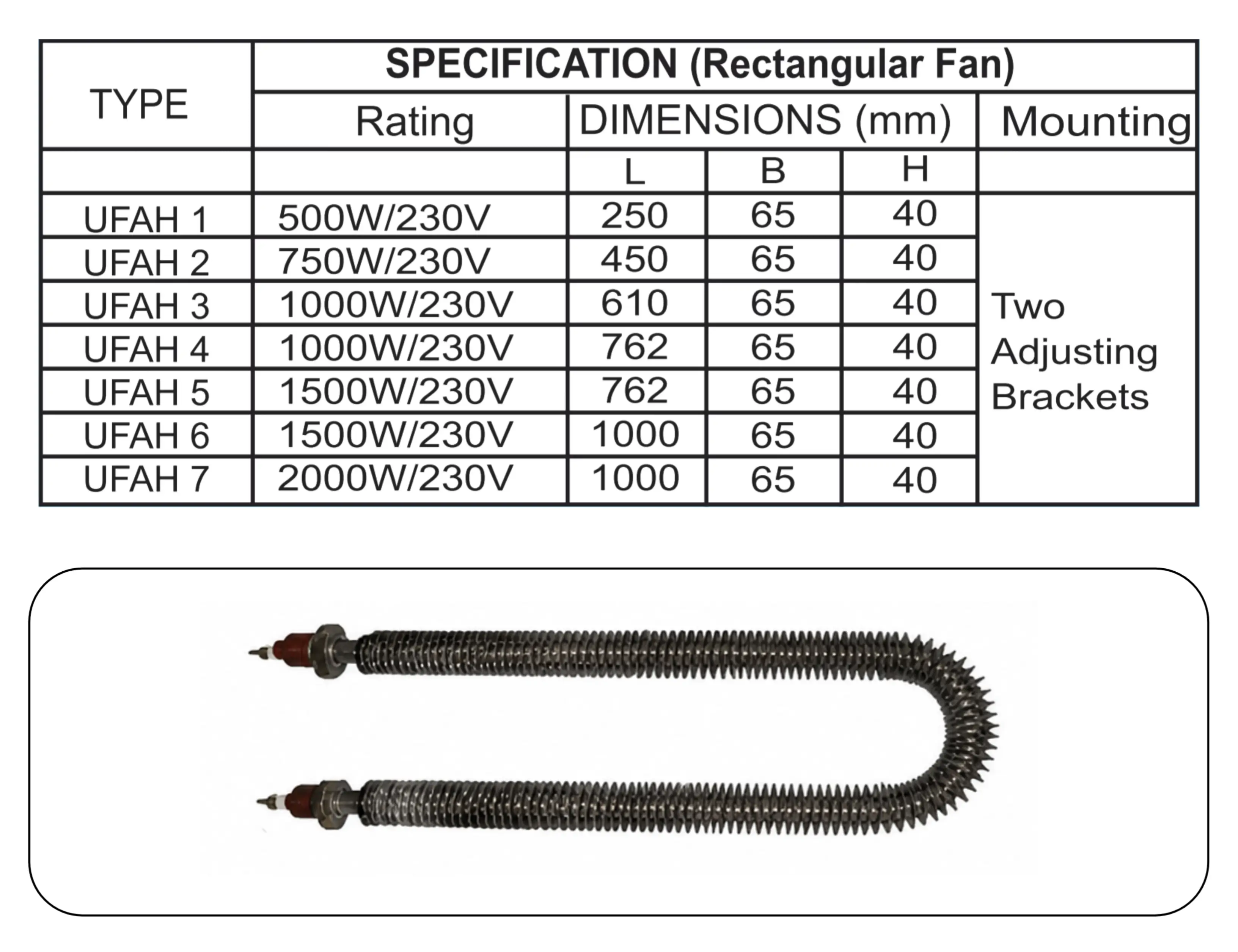 U Shape Finned Air Heaters