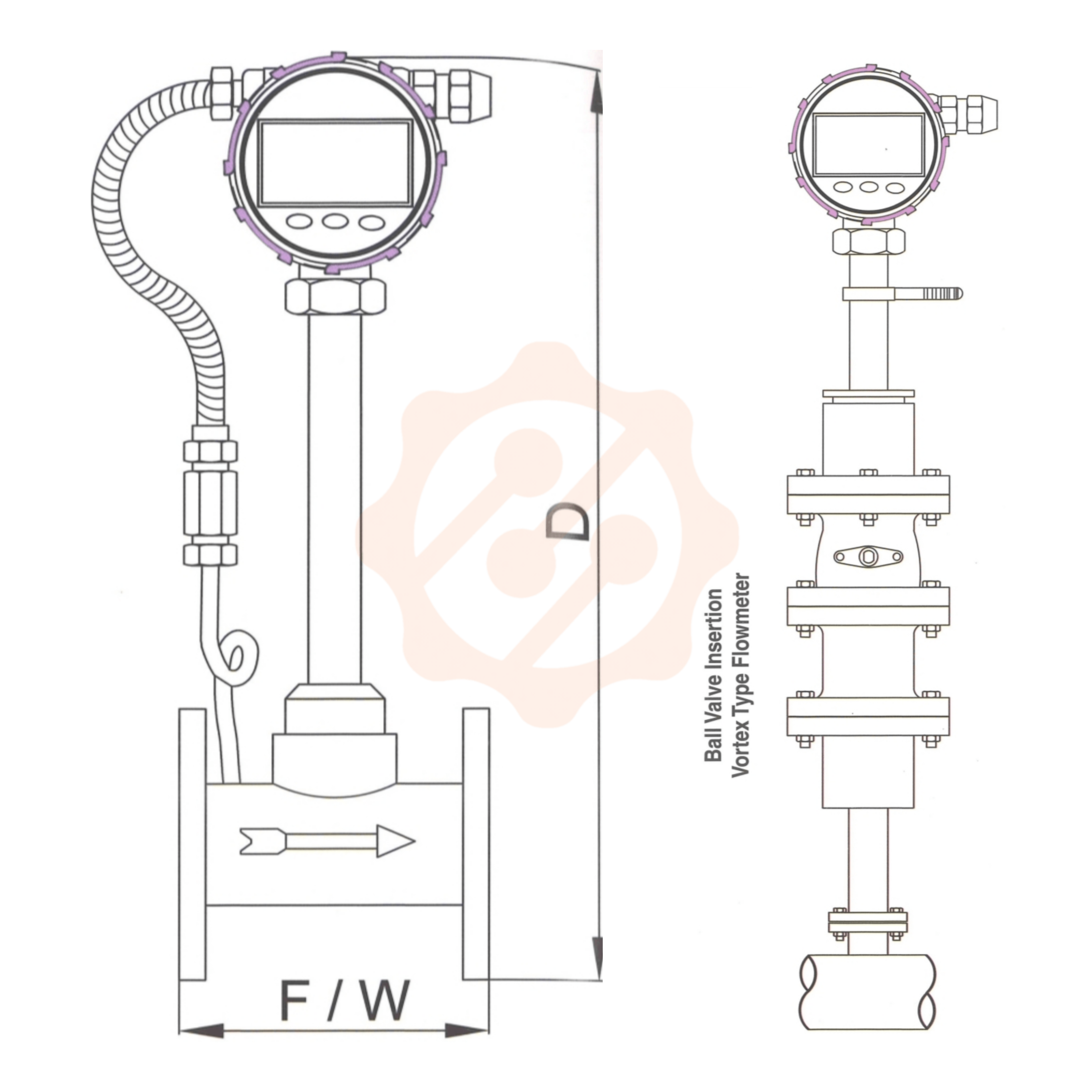 Vortex Flowmeter - Diagram