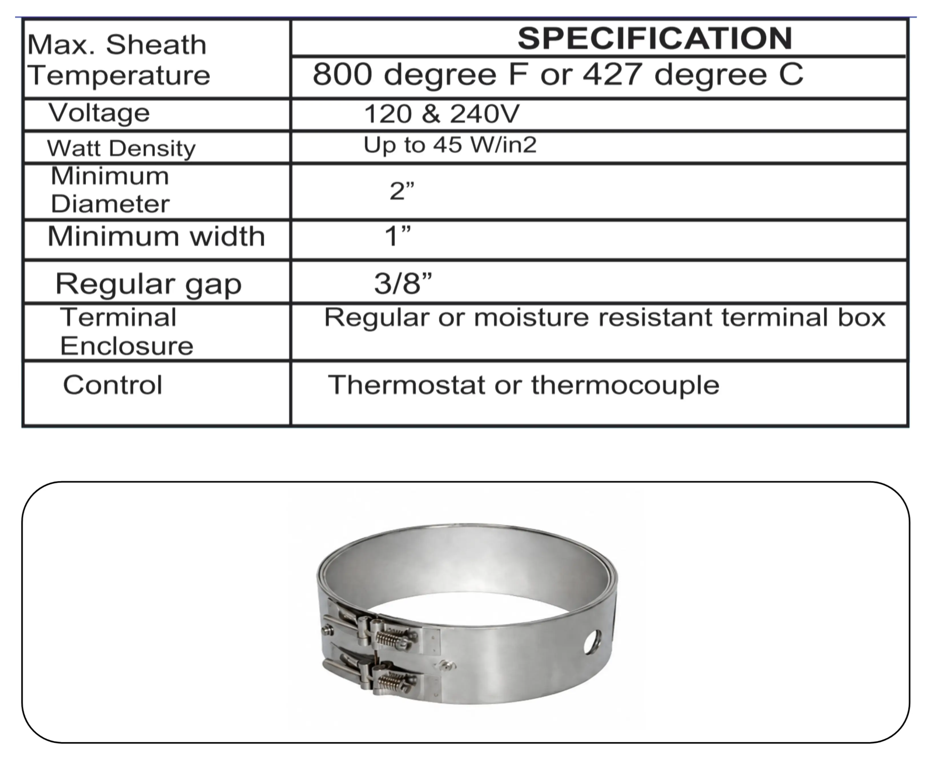 Mica Band Heater