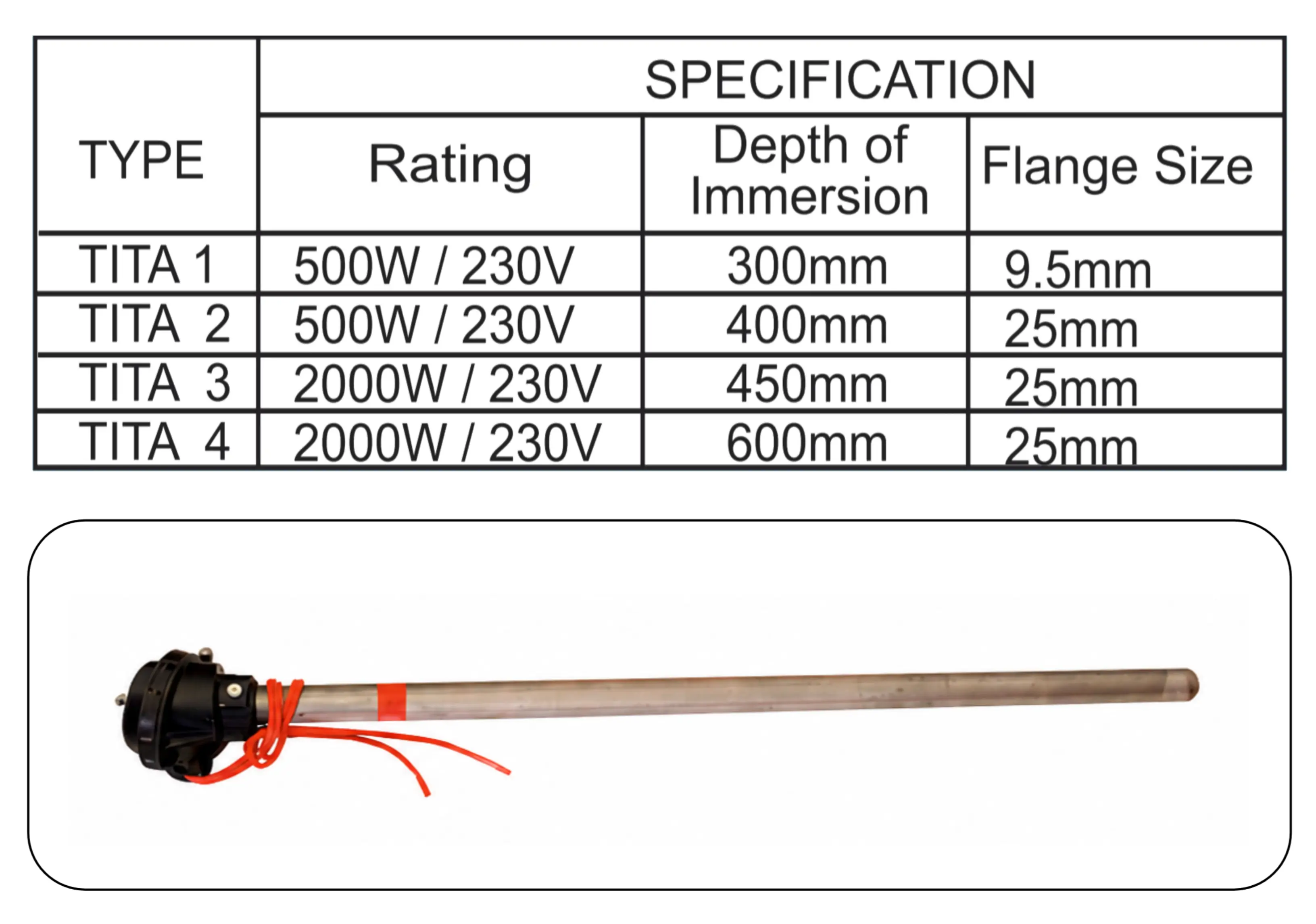 Titanium Bobbin Type Heaters